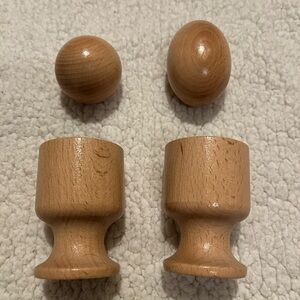 Montessori Natural Wood Egg and ball Cups Set